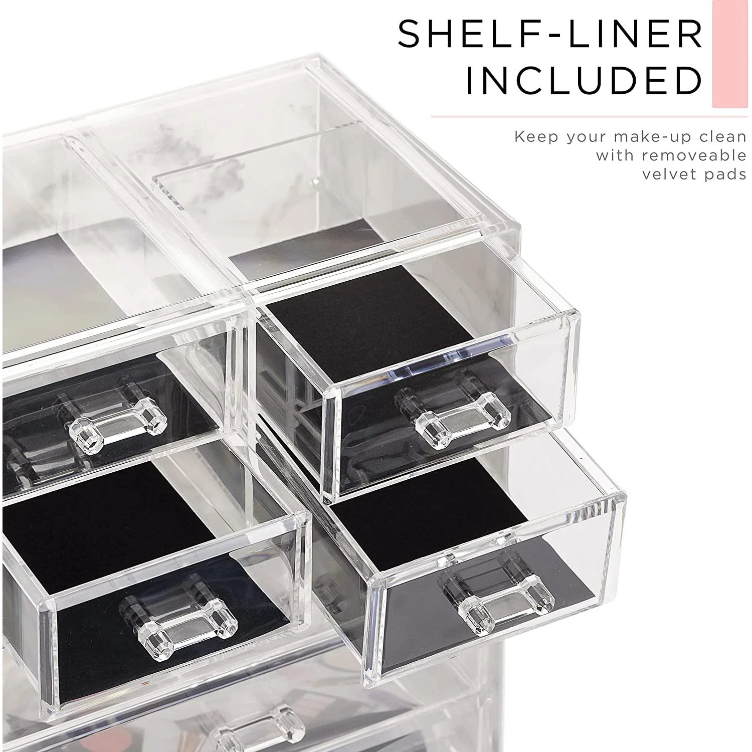 Makeup Organizer Set (7 Drawers Marble) 7 Makeup Organizer Set (7 Drawers Marble) - Image 5