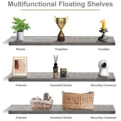 55-Inch Extra Long Floating Shelves (Set Of 3) -Sorbus Decor Shop 6 ae6391b2 47db 4f15 b4f6 fbf835abfc20