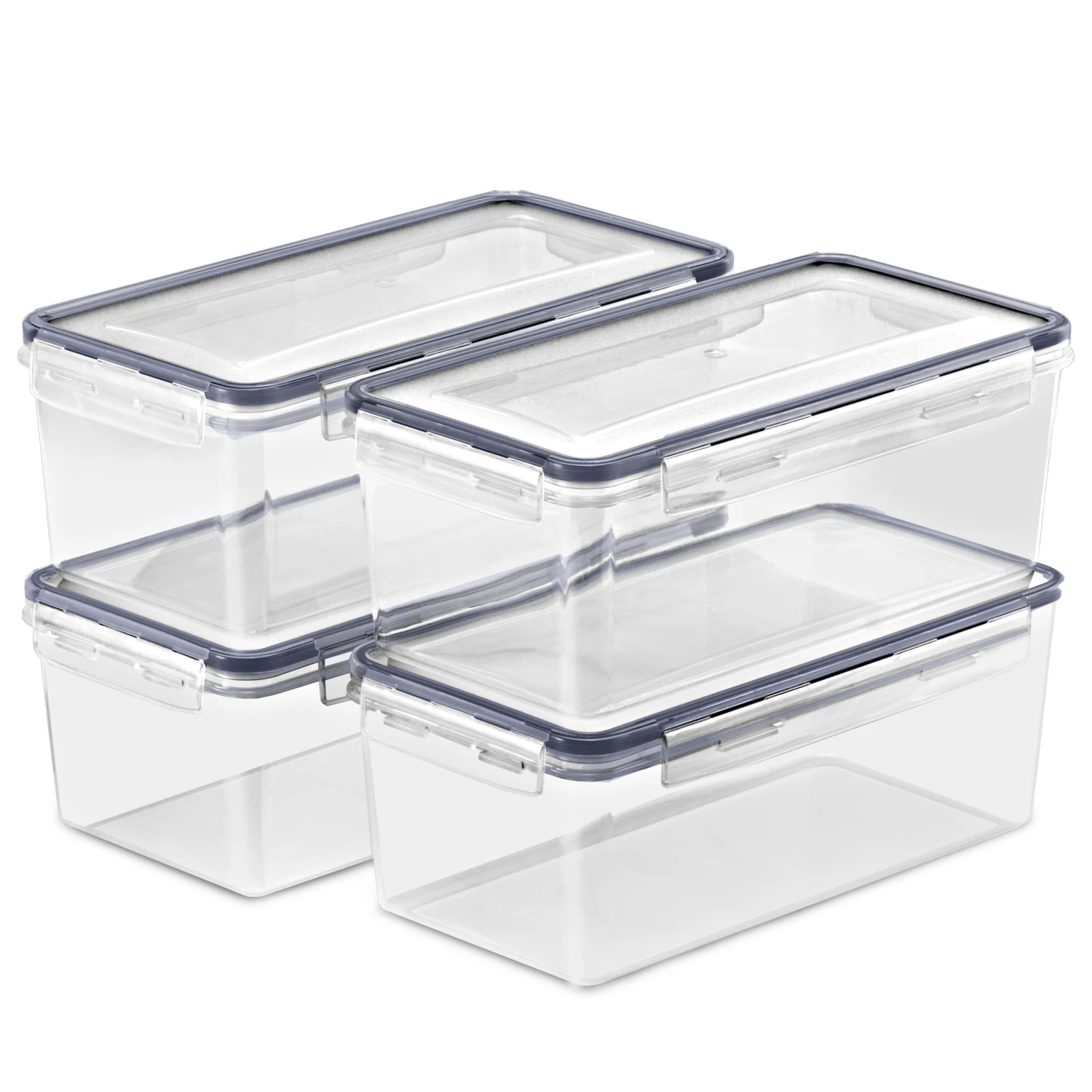 Long Rectangular Airtight Food Storage Containers With Lids (4 Pack) 9 Long Rectangular Airtight Food Storage Containers With Lids (4 Pack) - Image 7