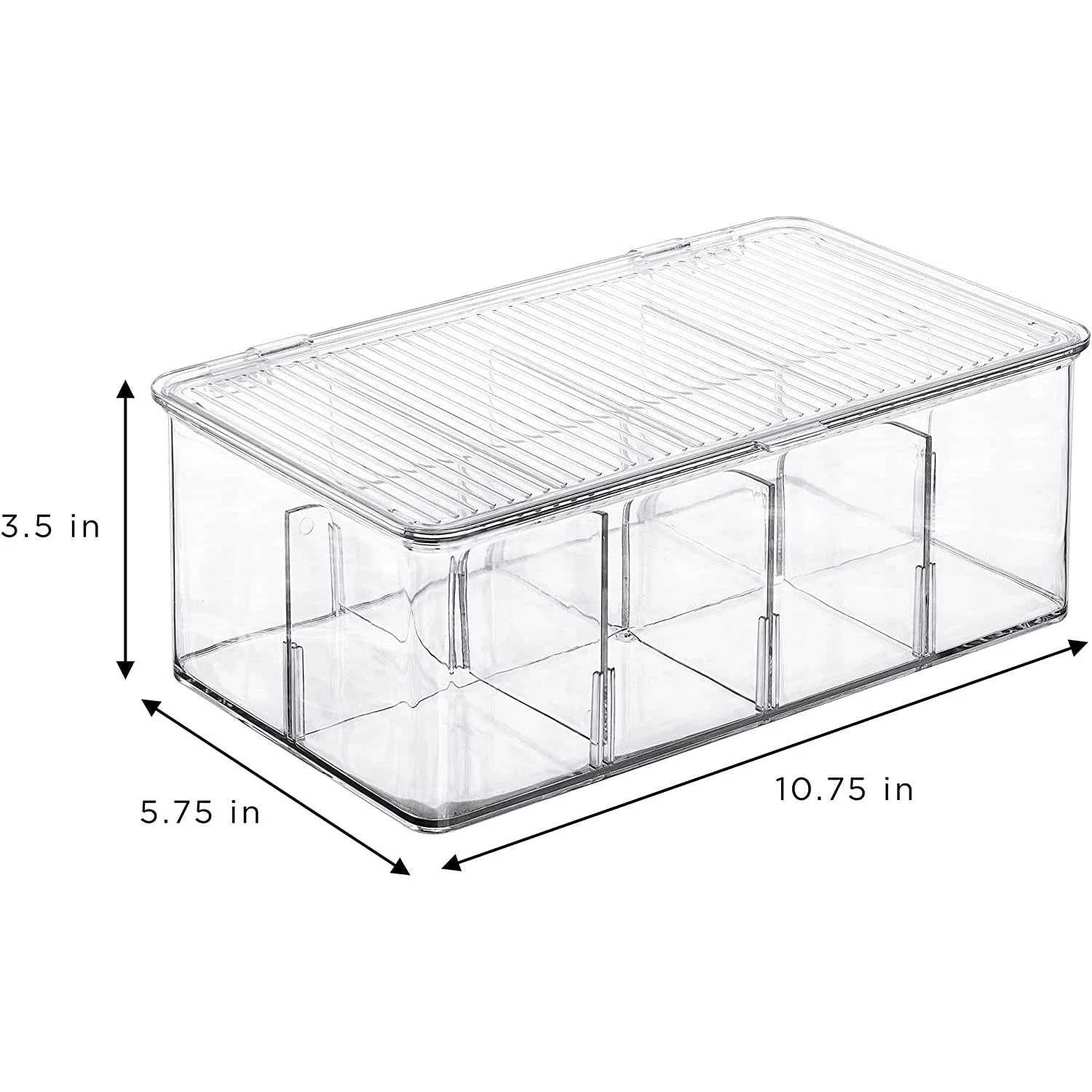 Storage Bins With Dividers & Lids (Set Of 2) 5 Storage Bins With Dividers & Lids (Set Of 2) - Image 3
