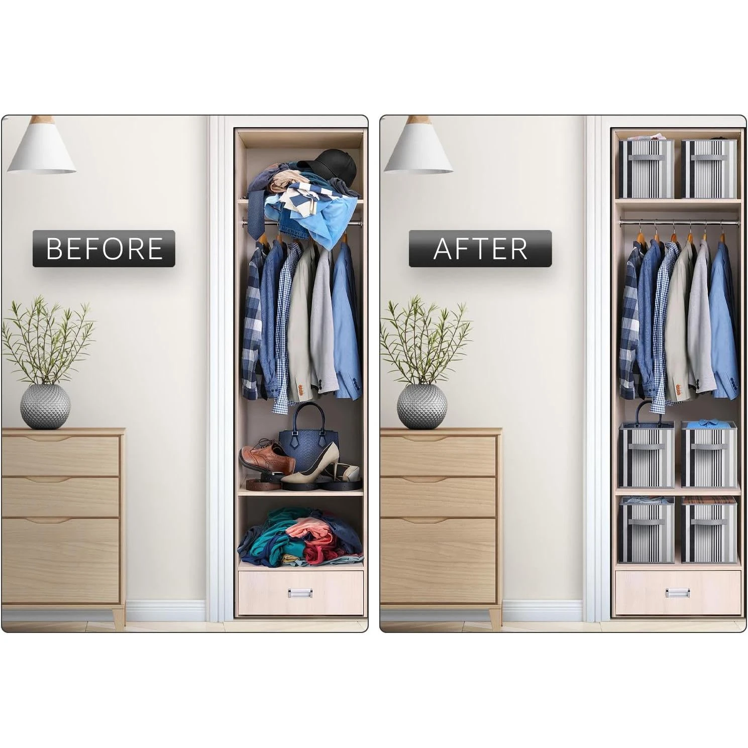 11" Cube Storage Bins (6 Pack Lines Print) 9 11" Cube Storage Bins (6 Pack Lines Print) - Image 7