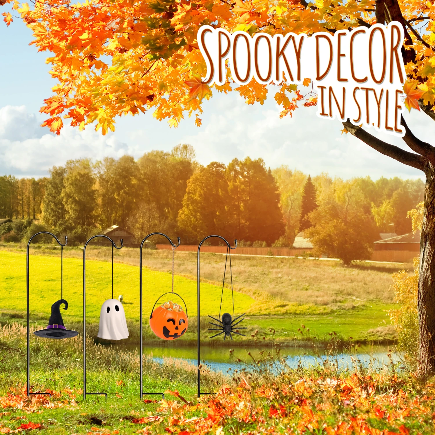 Halloween Shepherd's Hooks - Set Of 4 4 Halloween Shepherd's Hooks - Set Of 4 - Image 2