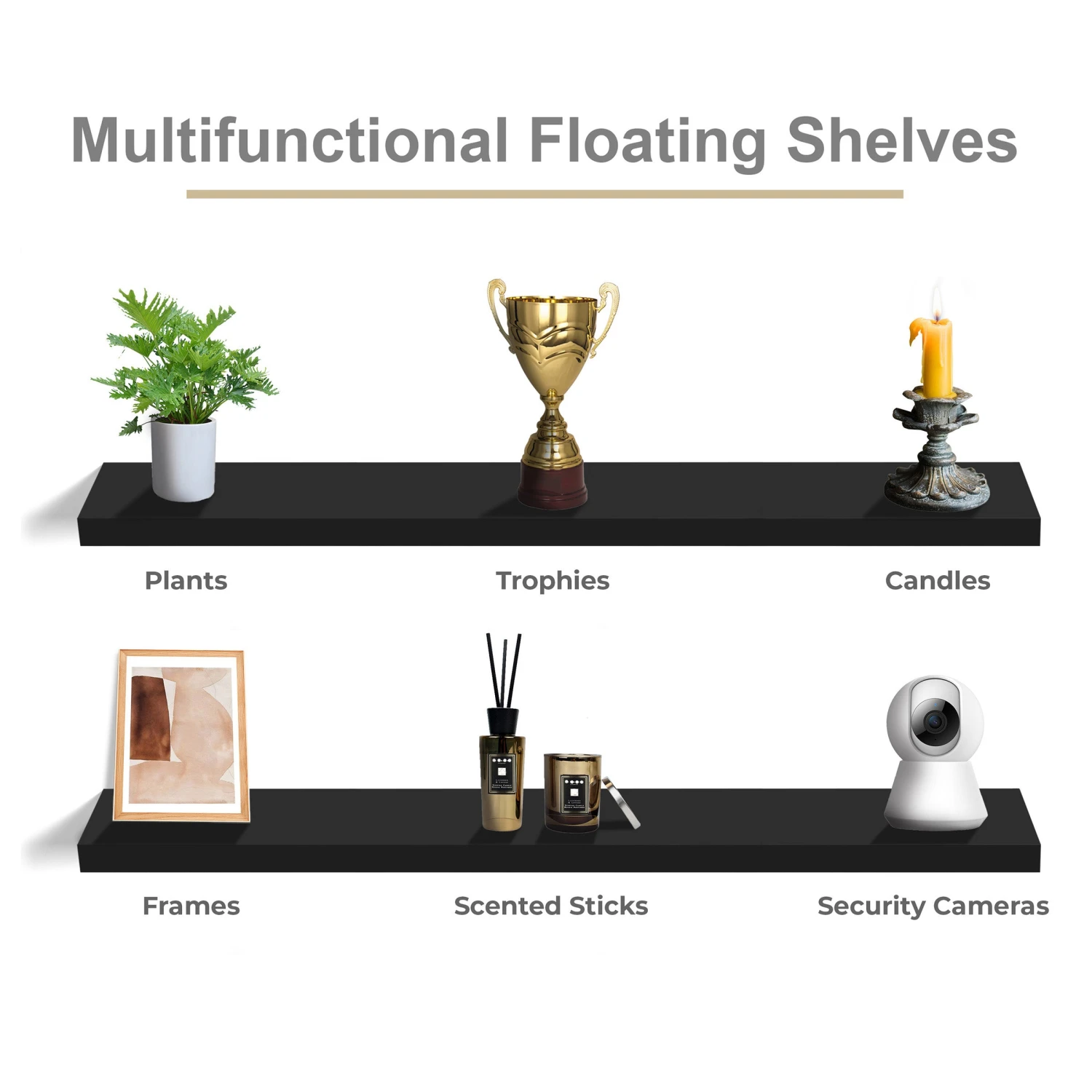 55-Inch Extra Long Floating Shelves (Set Of 2) 9 55-Inch Extra Long Floating Shelves (Set Of 2) - Image 7