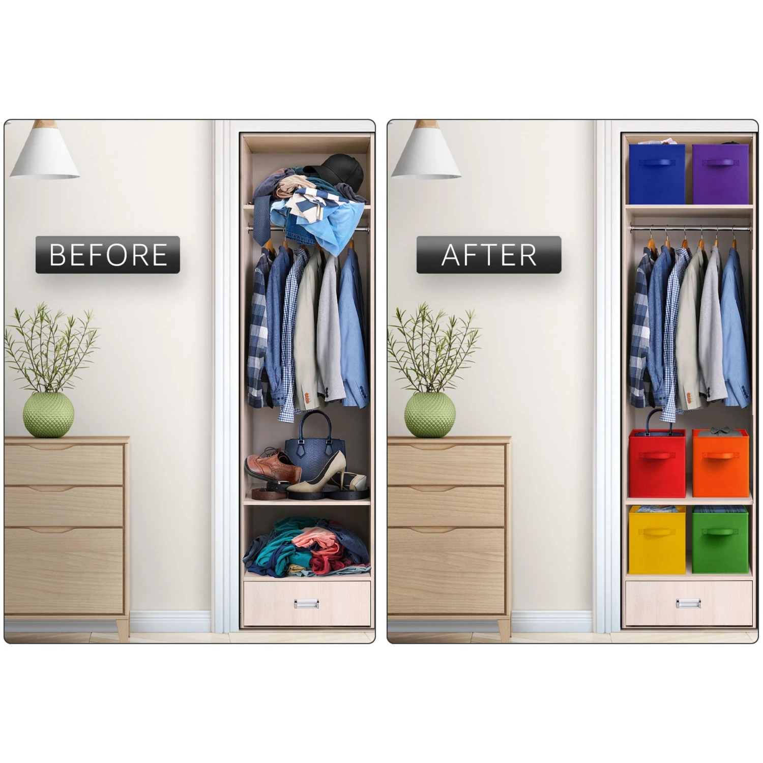 11" Cube Storage Bins 12 Pack Multicolored Set 10 11" Cube Storage Bins 12 Pack Multicolored Set - Image 8