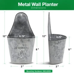 Metal Pocket Planter 12 Metal Pocket Planter -Sorbus Decor Shop 6 e7534445 59fa 4bba ba23 86875d95bb20