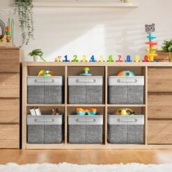 Fabric Storage Basket Set (3 And 6 Pack) -Sorbus Decor Shop 6 ea5a4335 8456 40e1 86b2 9a8f41b3c15f