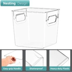 Clear Plastic Storage Bins With Handles (4 Pack) -Sorbus Decor Shop 6 f72f1b4d 30c8 47dc 8d25 30abd093e05d