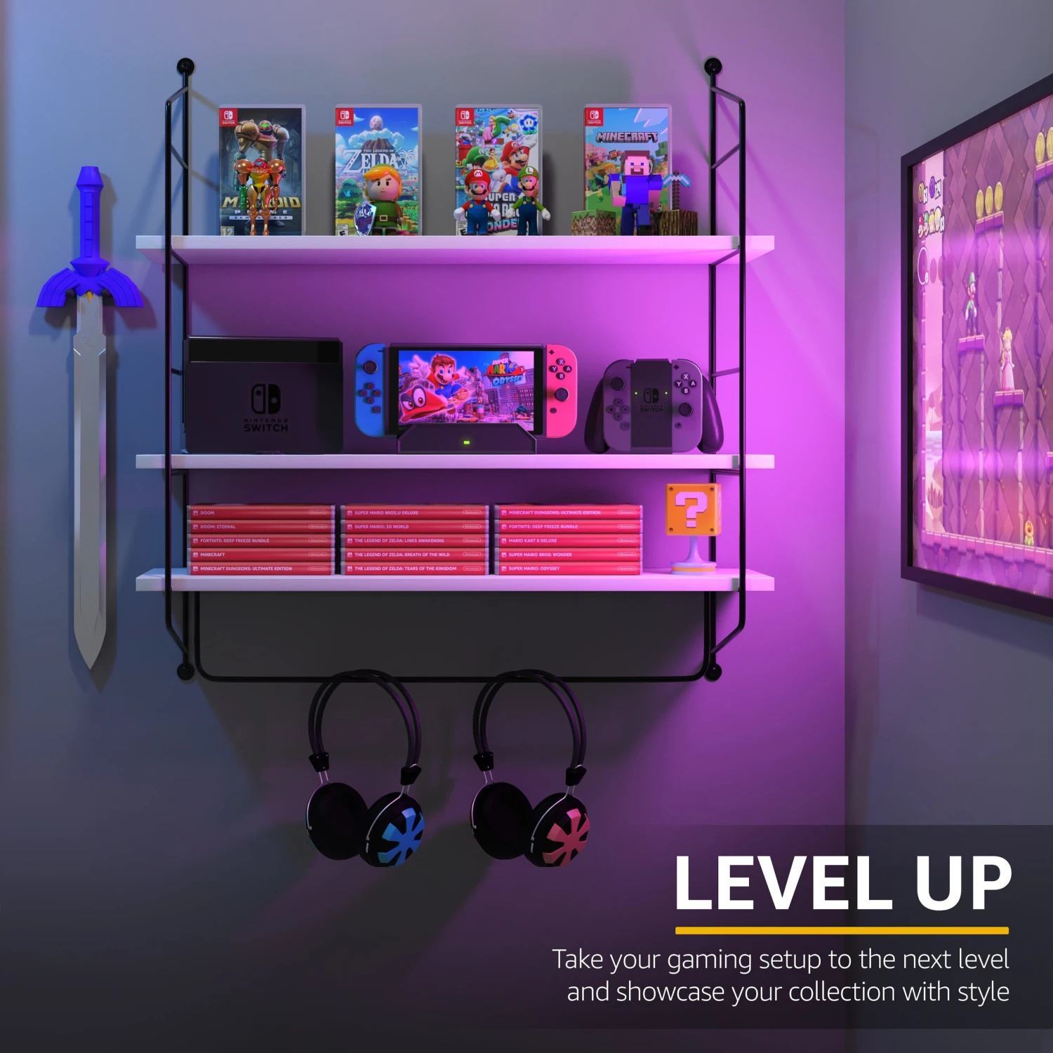 Floating Bathroom Shelf With Metal Brackets (3 Tier) 4 Floating Bathroom Shelf With Metal Brackets (3 Tier) - Image 2