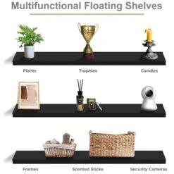 55-Inch Extra Long Floating Shelves (Set Of 3) -Sorbus Decor Shop 6 fbe9e00c 98fd 4168 9fdf a929f5aea7e5