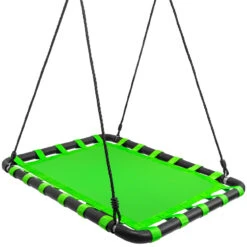 Kids Rectangular Platform Swing 24 Kids Rectangular Platform Swing -Sorbus Decor Shop 7. GRN Mat front no kids Full side