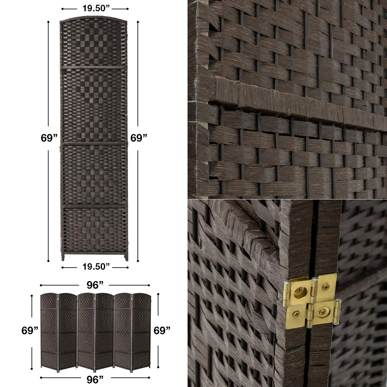 6 Panel Room Divider 14 6 Panel Room Divider - Image 12