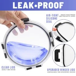 Glass Round Food Containers With Airtight Lids (8 Pack) 28 Glass Round Food Containers With Airtight Lids (8 Pack) -Sorbus Decor Shop 7 01d855df 11cc 431d bbfa c80cd2236804