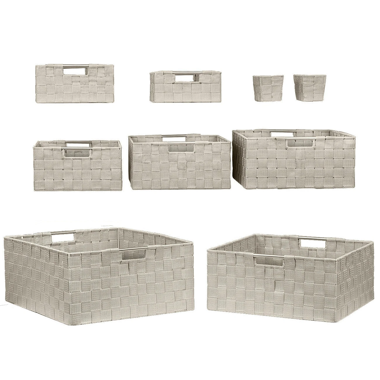 Basket Bin Set Double Woven (9 Pack) 5 Basket Bin Set Double Woven (9 Pack) - Image 3