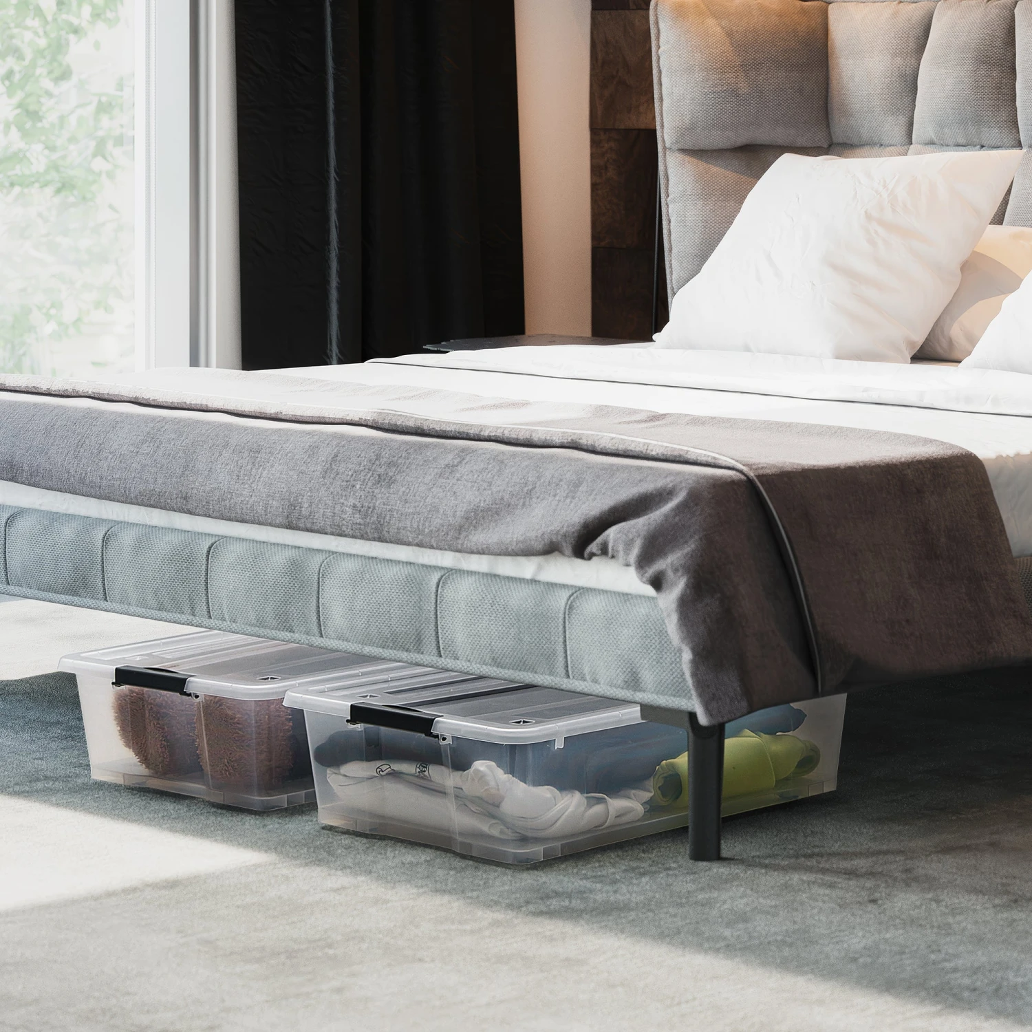 Underbed Bins With Lids (Set Of 2) 10 Underbed Bins With Lids (Set Of 2) - Image 8