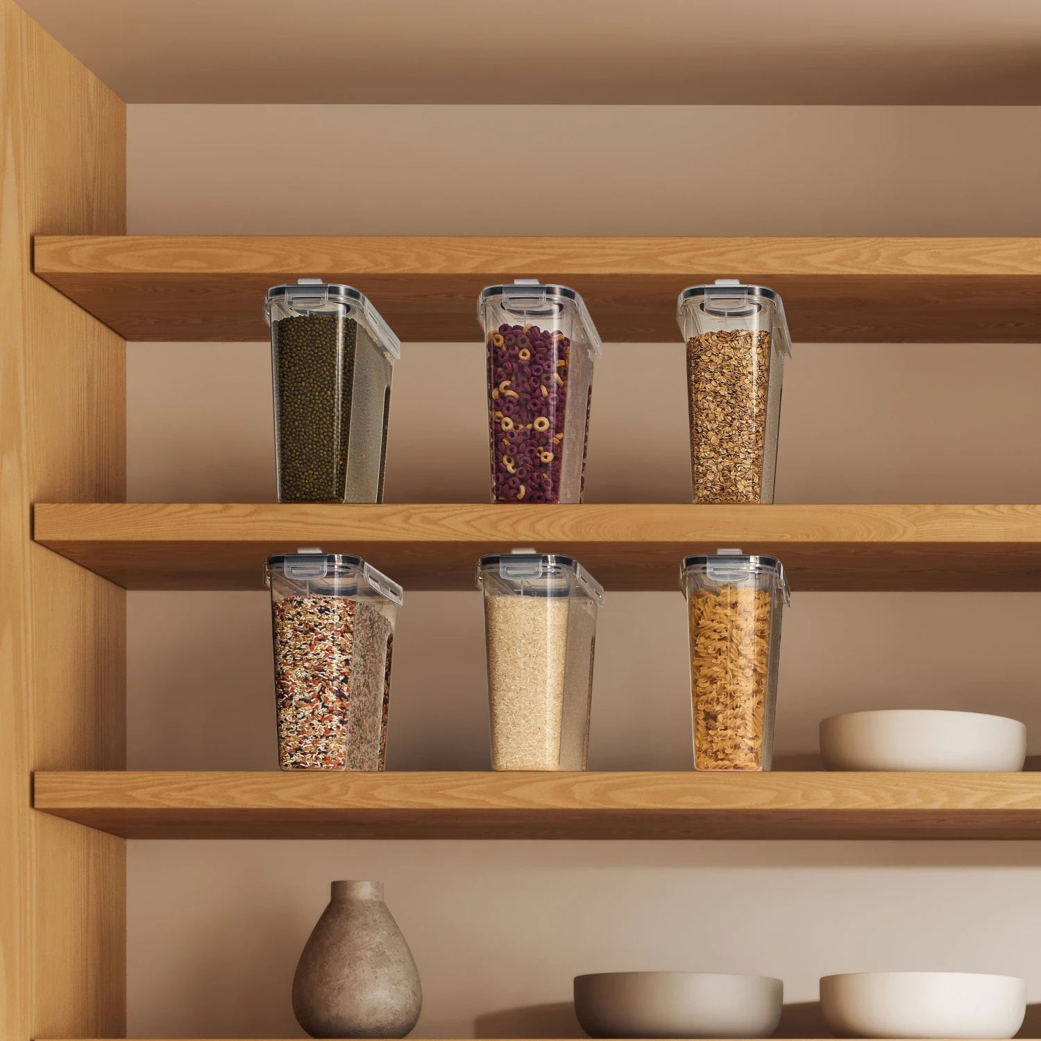 Narrow Airtight Food Storage Dispensers (6 Pack) 9 Narrow Airtight Food Storage Dispensers (6 Pack) - Image 8