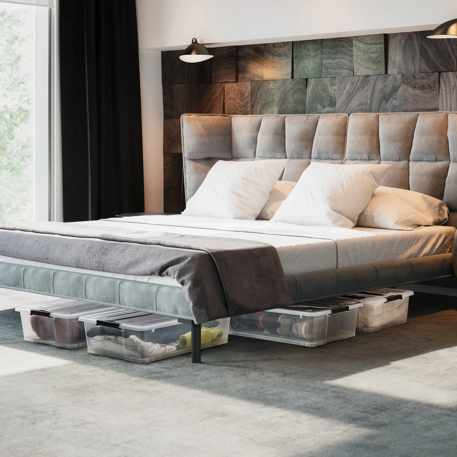 Underbed Bins With Lids (Set Of 4) 7 Underbed Bins With Lids (Set Of 4) - Image 5