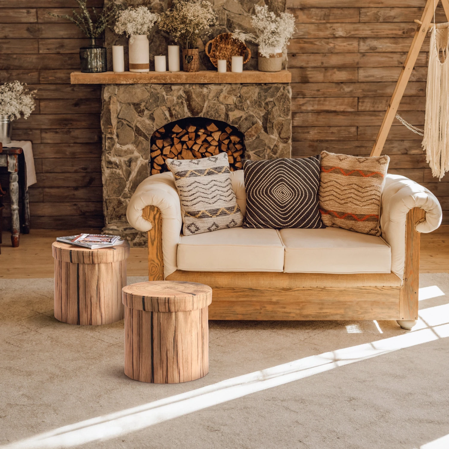 Log Print Storage Ottoman 20 Log Print Storage Ottoman - Image 18