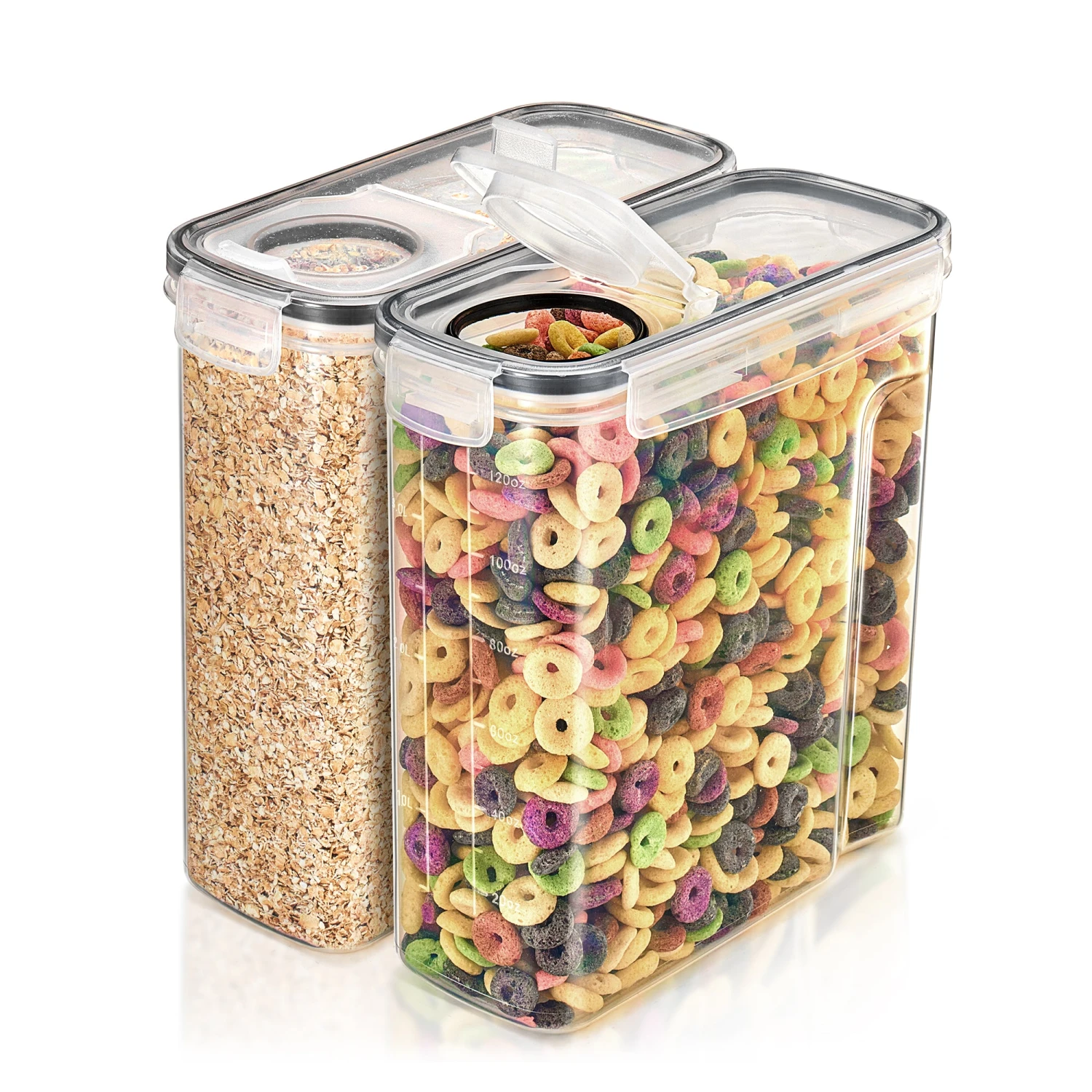 Tall Narrow Food Dispenser Containers (Set Of 2) 3 Tall Narrow Food Dispenser Containers (Set Of 2)