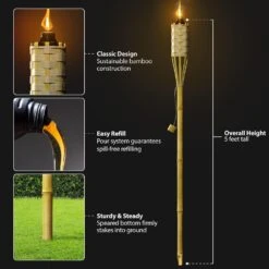Matney Bamboo Refillable Metal Torches 25 Matney Bamboo Refillable Metal Torches -Sorbus Decor Shop 7 7fe67116 3b84 4cf4 bb68 dd192ce23c20