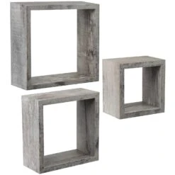 Square Floating Shelf (Set Of 3) -Sorbus Decor Shop 7 927283e7 726f 4dac 82fc f7836c71643b