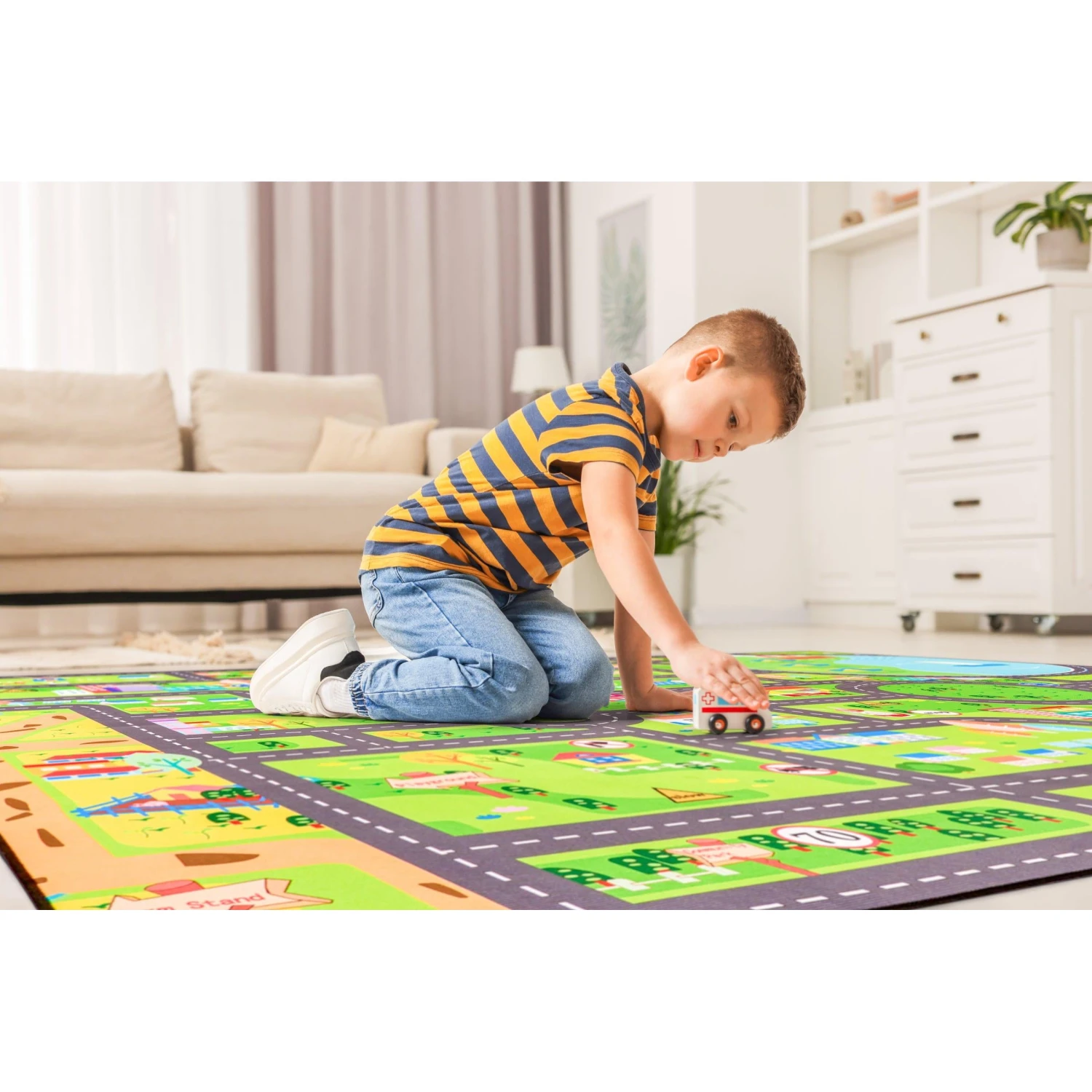 City Streets Car Road Map Kids Play Mat (L, XL) 17 City Streets Car Road Map Kids Play Mat (L, XL) - Image 15