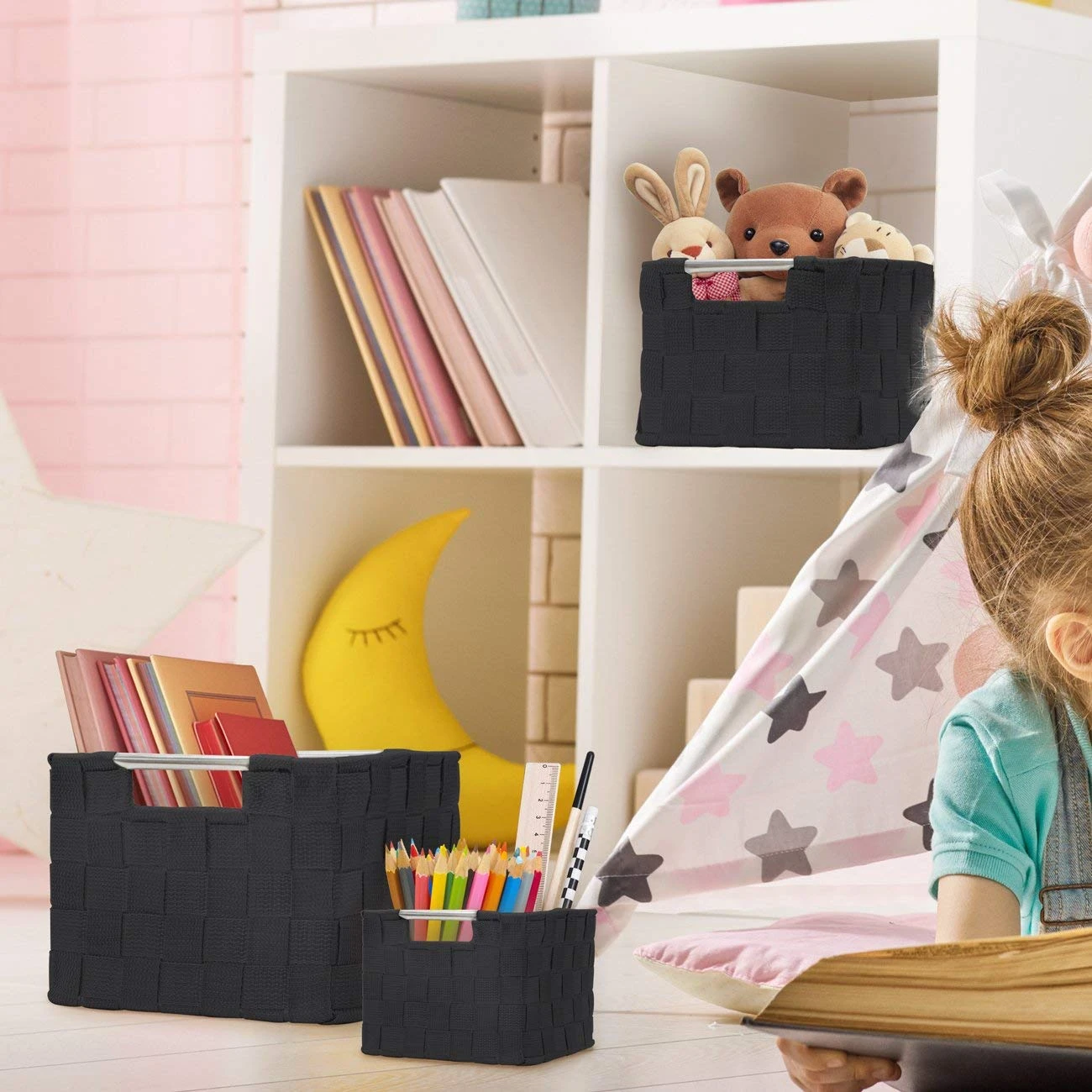 Double Woven Basket Bin Set (3 Pc) 16 Double Woven Basket Bin Set (3 Pc) - Image 14