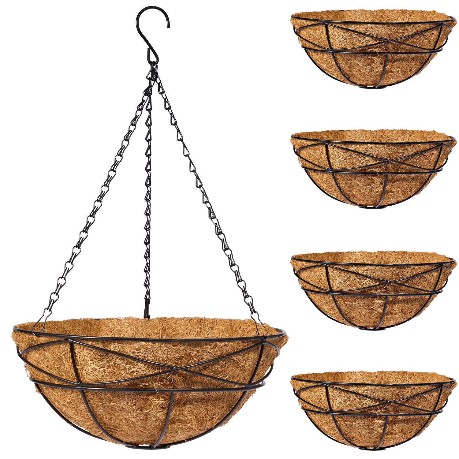 Hanging Planter Baskets W/Coco Liner (4 Pack) 9 Hanging Planter Baskets W/Coco Liner (4 Pack) - Image 7