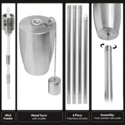 Matney Outdoor Decorative Torches - Set Of 4 (Cylinder) 18 Matney Outdoor Decorative Torches - Set Of 4 (Cylinder) -Sorbus Decor Shop 7 a6fc2ce9 559d 4b6c b952 a06be75d2389