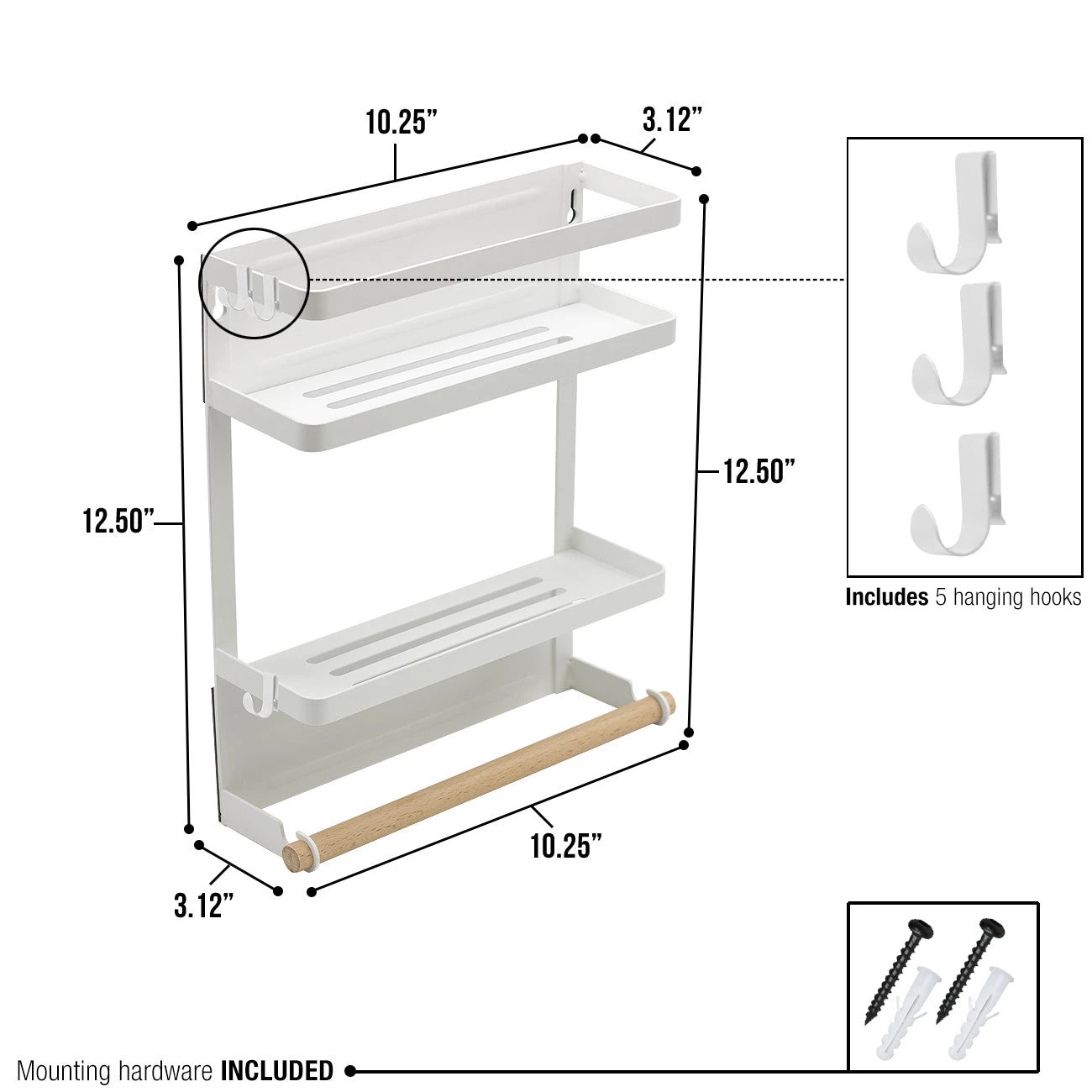 Magnetic Spice Rack Shelf (3 Tier) 11 Magnetic Spice Rack Shelf (3 Tier) - Image 9