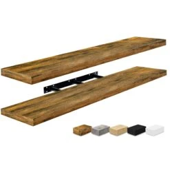 Extra Long Floating Shelves (Set Of 2) -Sorbus Decor Shop 7 b79737f5 b365 42eb a170 c6e96e3447a2