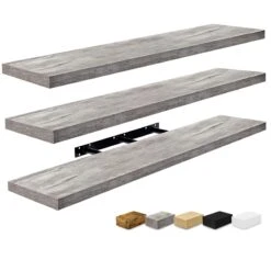 Extra Long Floating Shelves (Set Of 3) -Sorbus Decor Shop 7 bdfbba98 d9da 4d0f b063 7953933926c9