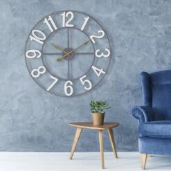 24" Oversized Wall Clock (Numeral) -Sorbus Decor Shop 7 e6d301e7 00ee 40d9 8217 c187cd45aff9