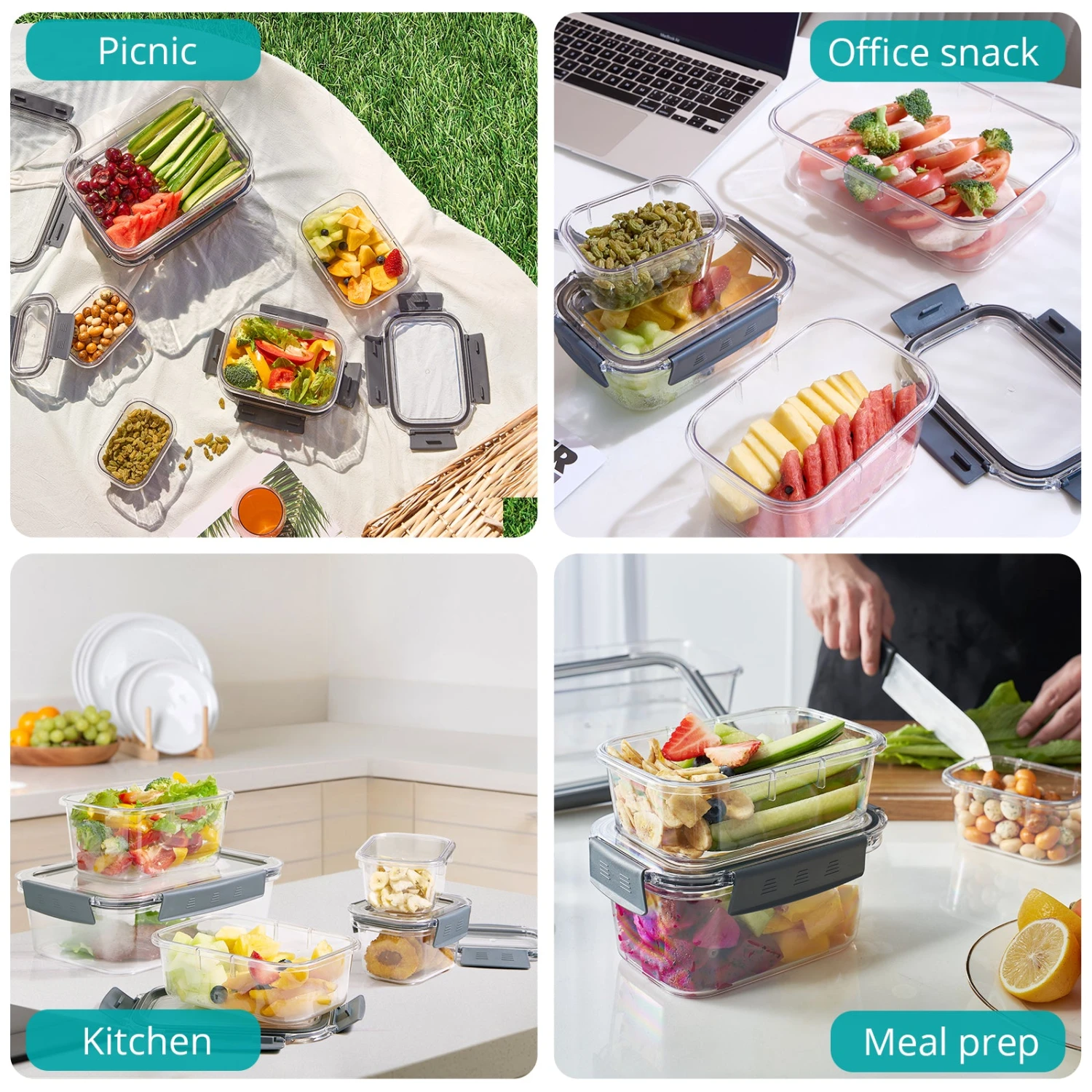 Variety Pack Food Storage Airtight Containers (16 Pack) 7 Variety Pack Food Storage Airtight Containers (16 Pack) - Image 5