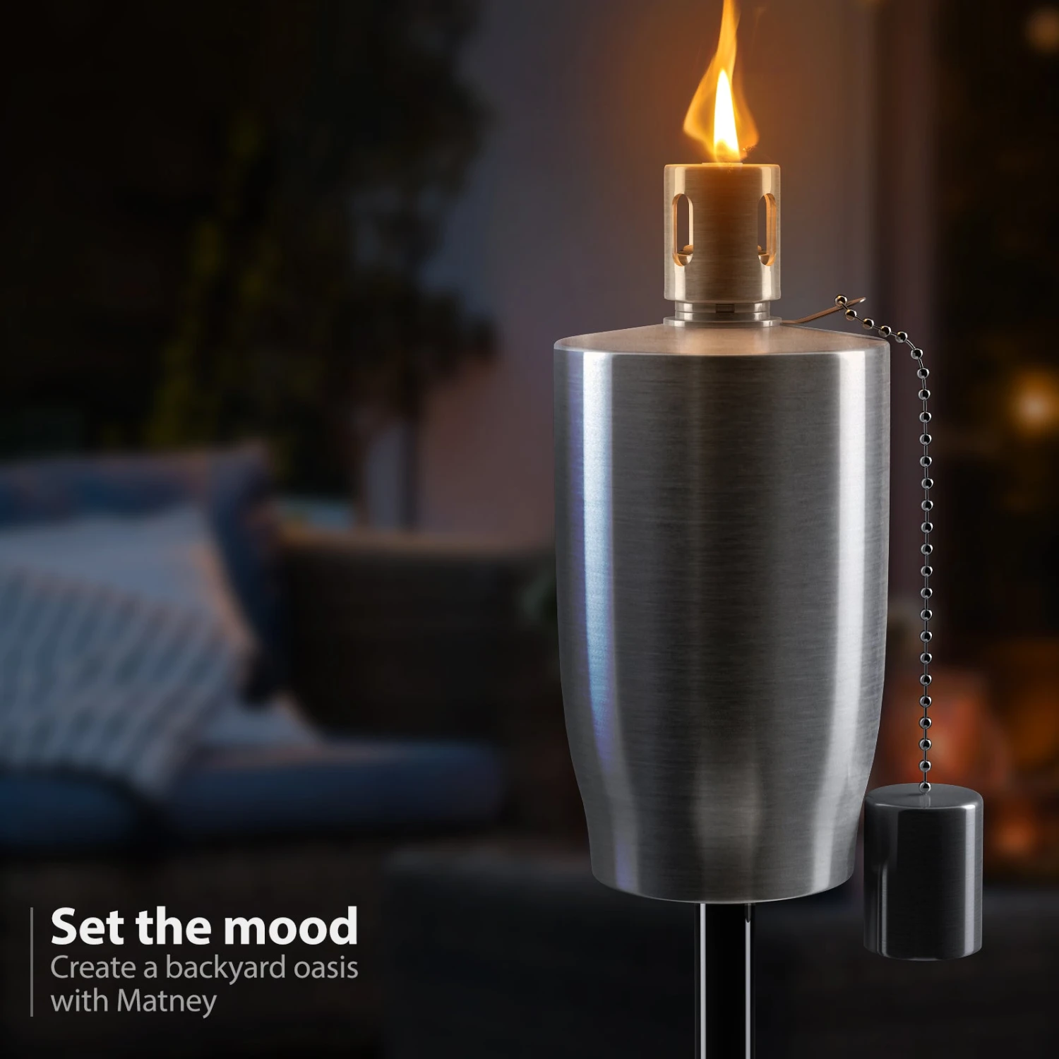 Matney Outdoor Decorative Torches - Set Of 4 (Cylinder) 11 Matney Outdoor Decorative Torches - Set Of 4 (Cylinder) - Image 9