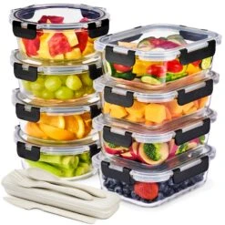 Glass Meal Prep Containers Airtight Lids Mix Shape (Set Of 8) 29 Glass Meal Prep Containers Airtight Lids Mix Shape (Set Of 8) -Sorbus Decor Shop 8 324508a1 b6dd 4245 97b7 ba39943ad37b