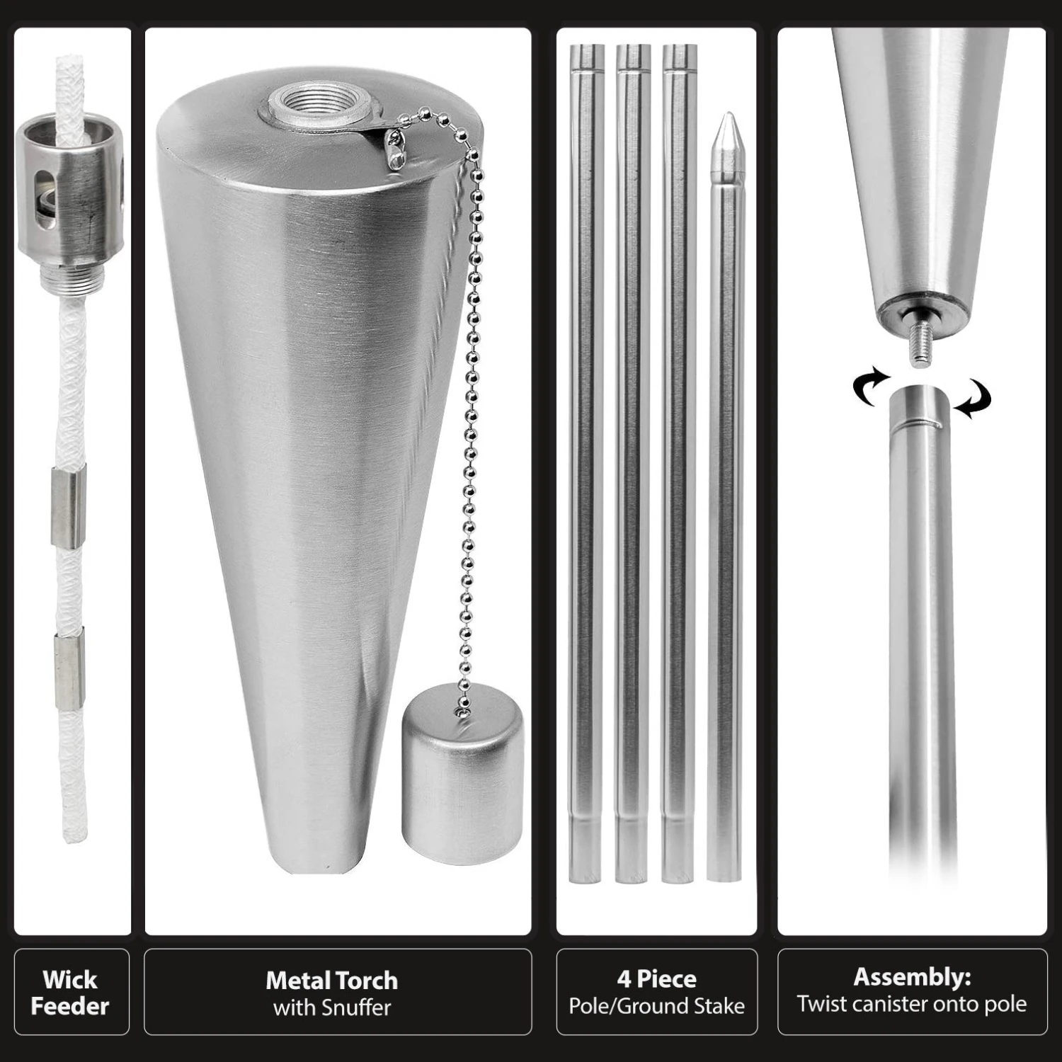 Matney Outdoor Torch Lights - Set Of 4 (Cylinder) 11 Matney Outdoor Torch Lights - Set Of 4 (Cylinder) - Image 9