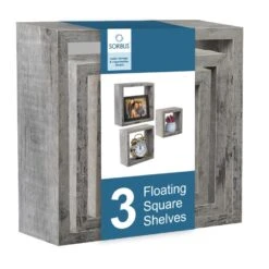 Square Floating Shelf (Set Of 3) -Sorbus Decor Shop 8 4a18c310 98ed 46d0 8b40 f79cf8341089