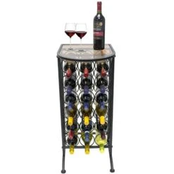 18 Bottle Wine Stand (Glass Top) -Sorbus Decor Shop 8 559caffa a34f 42a9 8689 f635dd4f9a43