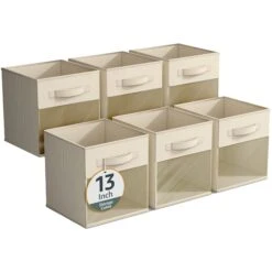 13" Large Storage Bin With Clear Window – 6-Pack 29 13" Large Storage Bin With Clear Window – 6-Pack -Sorbus Decor Shop 8 698b6fff 5e58 4e94 86e4 d293c937ff23