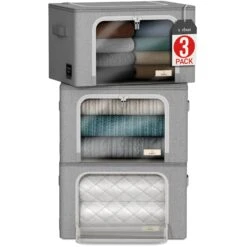 Storage Bins With Window (Packs, Medium) -Sorbus Decor Shop 8 8f8bc94e 9018 4c1e bd66 31b01383883a