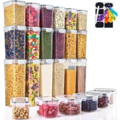 Food Dispenser Plastic Storage Airtight Containers (24 Pack) 19 Food Dispenser Plastic Storage Airtight Containers (24 Pack) -Sorbus Decor Shop 8 b5de2b7d d0a1 41ae b5cf f1be74d7d3fc