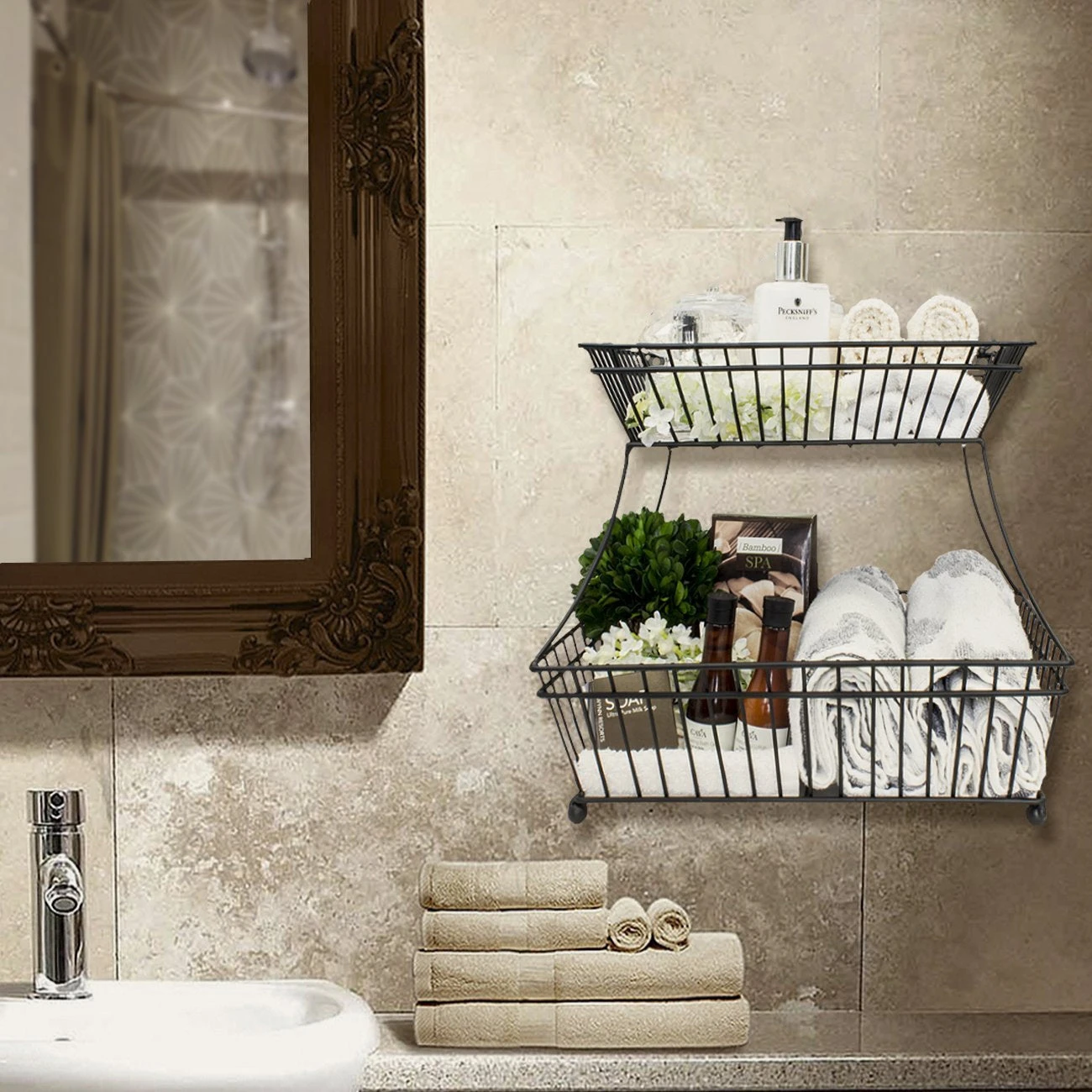 Fruit Breadbasket Stand (2 Tiers) 4 Fruit Breadbasket Stand (2 Tiers) - Image 2