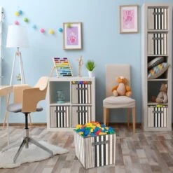 11" Cube Storage Bins (6 Pack Lines Print) 20 11" Cube Storage Bins (6 Pack Lines Print) -Sorbus Decor Shop 8 de6fa5a1 0a15 419b a9e0 7b1d845a6870