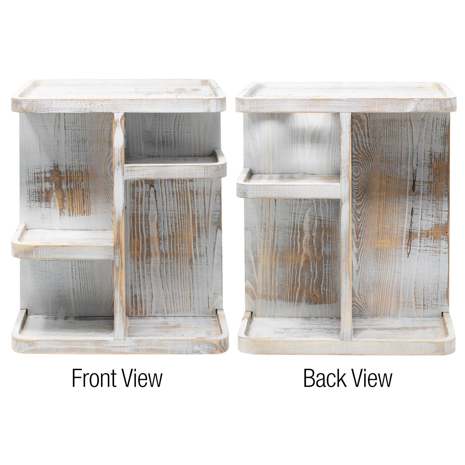 360° Carousel Organizer Rustic Wood 8 360° Carousel Organizer Rustic Wood - Image 6