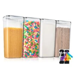 Airtight Cereal Dispenser Easy Pour Canister Set (4 Pack) -Sorbus Decor Shop 9 32895901 ecbb 4488 a0a2 42942a5ba47e