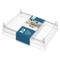 Clear Stacking Shelf Set (2 Pack) -Sorbus Decor Shop 9 509cf72f 04c5 4e7e a4af ab822b31b115