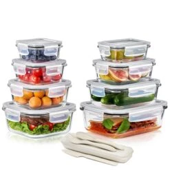 Glass Food Storage Containers With Lids (16 Pcs) 19 Glass Food Storage Containers With Lids (16 Pcs) -Sorbus Decor Shop 9 86d51844 f630 466a af40 50bde148def6