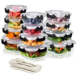 Glass Food Storage Airtight Containers With Lids (24 Pcs) 19 Glass Food Storage Airtight Containers With Lids (24 Pcs) -Sorbus Decor Shop 9 8fbe0f74 3ffa 42b4 992d 94531ff0e16c