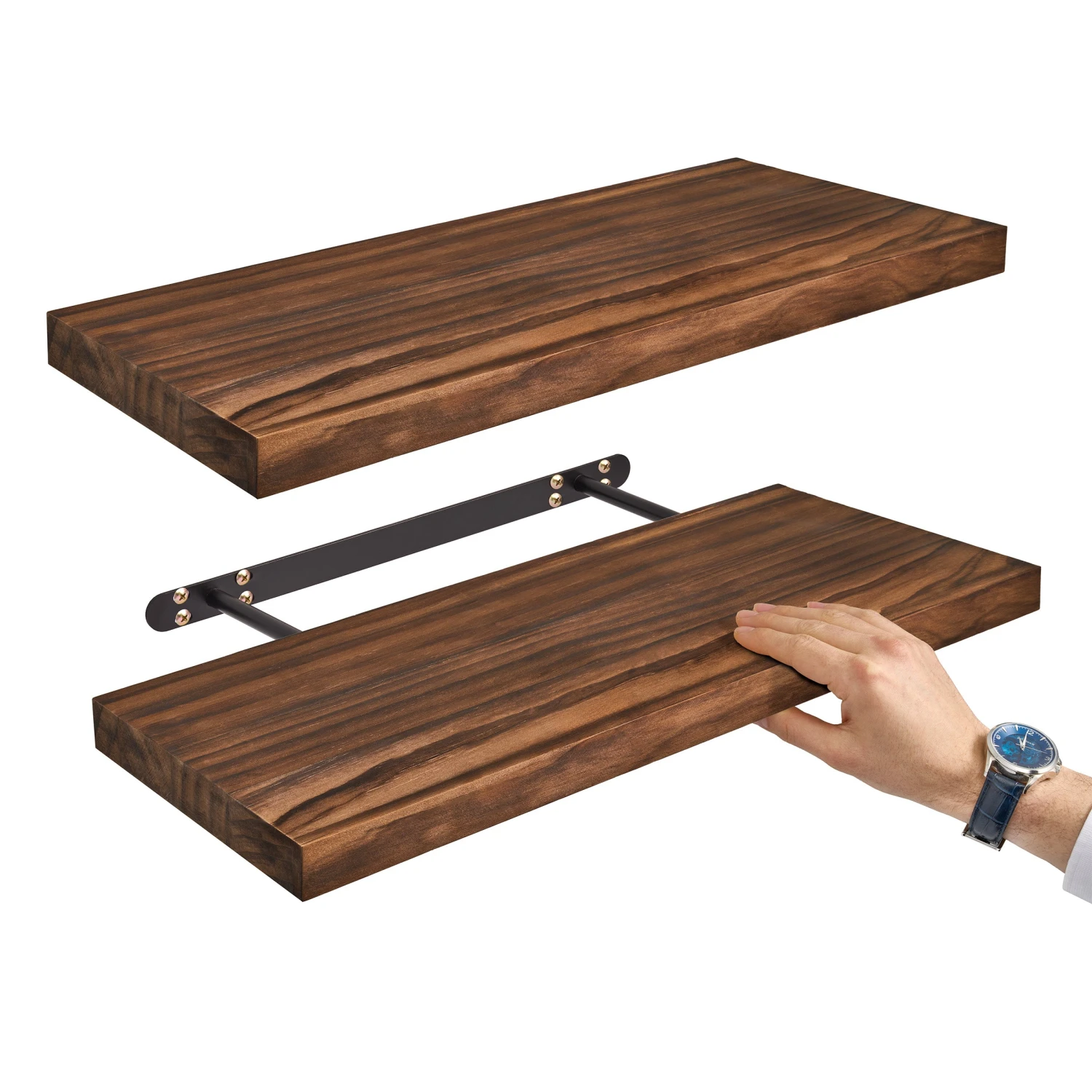 Solid Wood Floating Shelves (Set Of 2, 24”) 20 Solid Wood Floating Shelves (Set Of 2, 24”) - Image 18