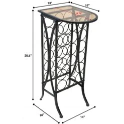 18 Bottle Wine Stand (Glass Top) -Sorbus Decor Shop 9 d4df632d 5c13 4f0d b089 2190f078d437